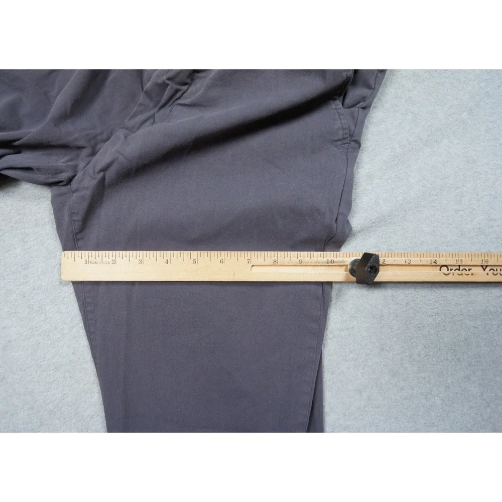 Marine Layer Pants Mens Small Gray Chino Slim Straight Fit Elastic Waist Casual